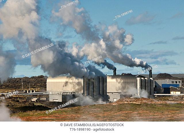 Iceland, Reykjanes Power Station, geothermal power plant