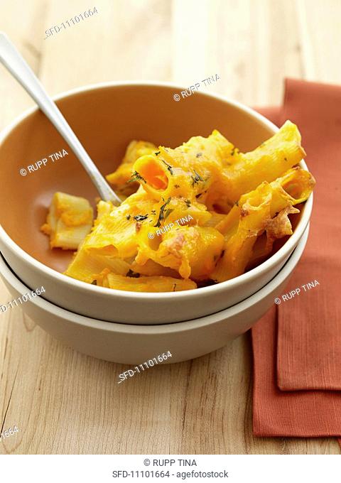 Bowl of Macaroni and Cheese, Fork