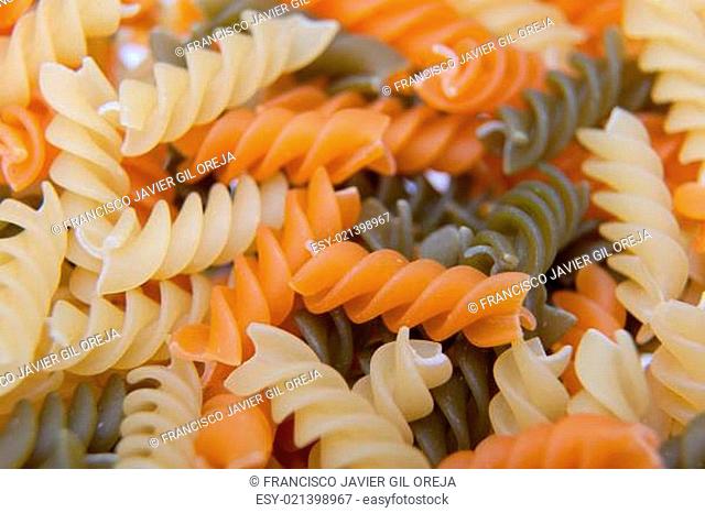 Uncooked Italian Spiral Pasta