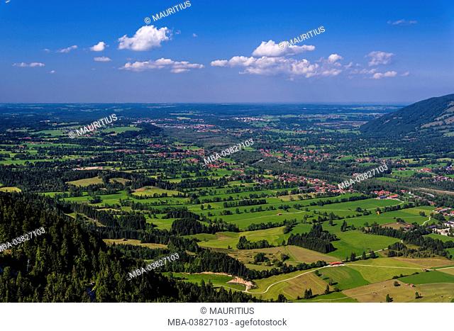 Germany, Bavaria, Upper Bavaria, Tölzer Land (area), Isarwinkel (region), Lenggries, Brauneck (mountain) area, Isartal (area), Bad Tölz