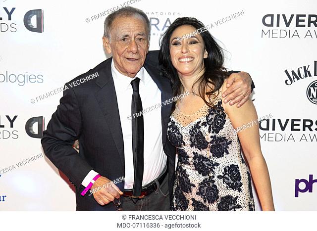 Italian singer Roberto Vecchioni and his daughter Francesca Vecchioni during the Awards ceremony for the Diversity Media Awards 2019: a human rapsody at...