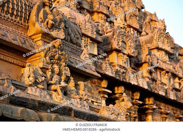 India, Tamil Nadu State, Gangaikondacholapuram, the Brihadisvara temple is part of the Great Living Chola Temples listed as World Heritage by UNESCO