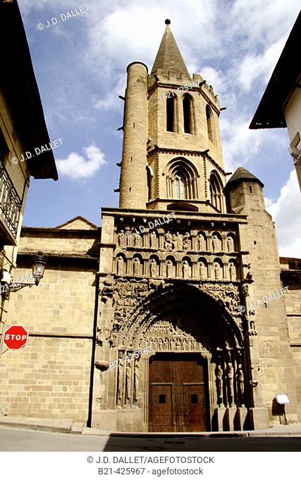 Romanesque church of Santa Maria la Real, Sangüesa. Navarra, Spain
