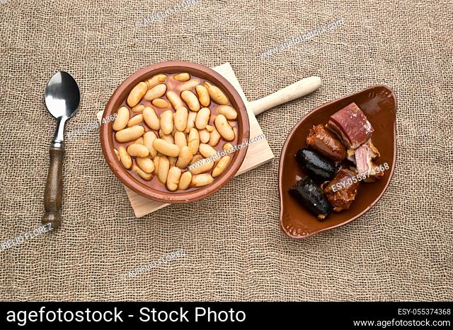 Asturian fabada, or simply fabada, is the traditional dish of Asturian cuisine made with Asturian faba (in Asturian, fabes)