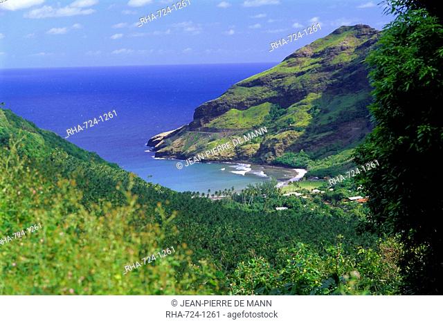 Hane Bay, Ua Huka Island, Marquesas Islands archipelago, French Polynesia, South Pacific Islands, Pacific