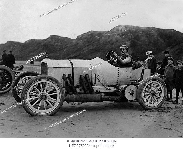 1908 Mercedes, A.W. Tate at Saltburn. Creator: Unknown