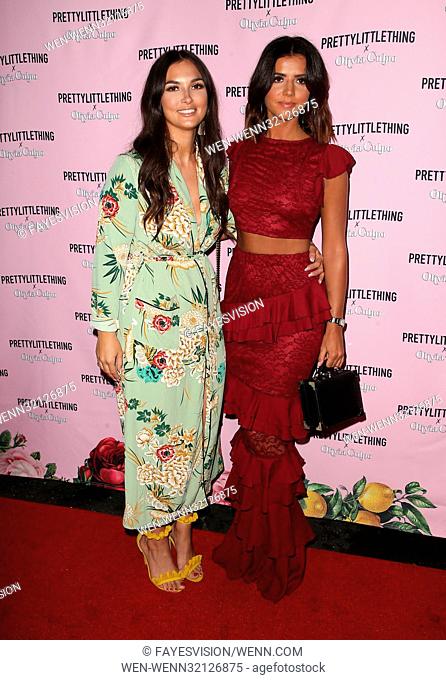 PrettyLittleThing X Olivia Culpo launch at the Liaison Lounge in Los Angeles, California. Featuring: Amy Radish, Lucy Meck, Lucy Mecklenburgh Where: Los Angeles