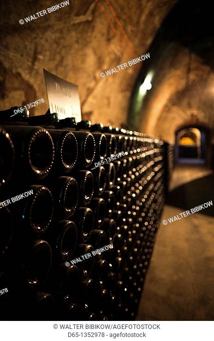 France, Marne, Champagne Ardenne, Reims, Pommery champagne winery, champagne cellars
