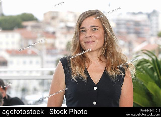 Blanche Gardin poses at the photocall of 'France' during the 74th annual Cannes Film Festival at Palais des Festivals in Cannes, France, on 16 July 2021