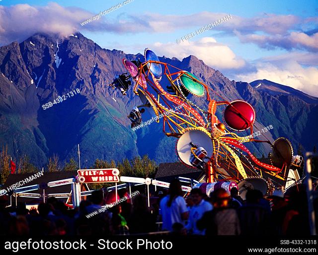 Carnival Rides at the Alaska State Fair, Palmer, Alaska