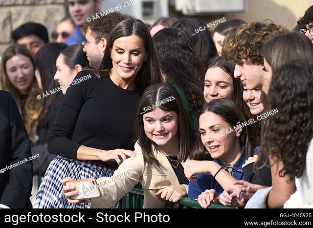 Queen Letizia of Spain attends the 22nd edition of the City of Tudela 'Opera Prima' Film Festival, tribute to Pilar Miro at Moncayo Cinema on November 2