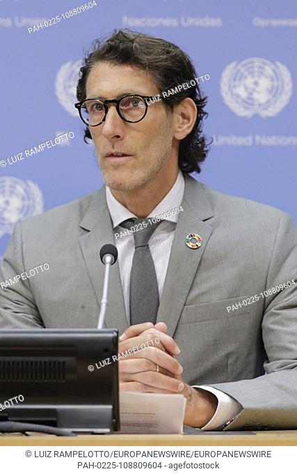 United Nations, New York, USA, September 07, 2018 - Richard Dickson, President and COO of Mattel, Inc., during a press conference on Mattel's Thomas & Friends...