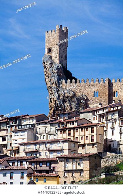 Spain, Europe, Burgos, Castile and Leon, Frias, architecture, castle, el cid, fortress, history, impressive, remote, rock, skyline, steep, tower, village