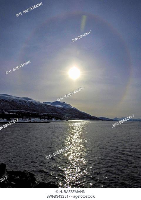 sun halo, Norway, Troms, Tromsoe
