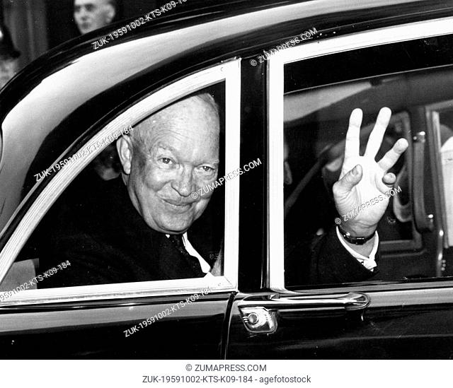 Oct. 2, 1959 - New York, NY, U.S. - The 34th President of the United States, DWIGHT D. EISENHOWER (1890-1969) was a five-star general in the United States Army...
