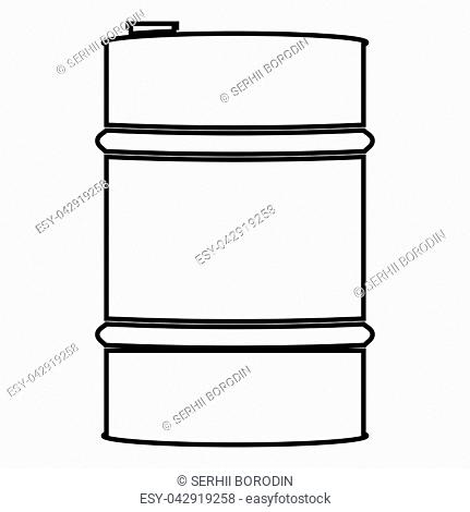 Oil baller icon black color vector illustration flat style simple image
