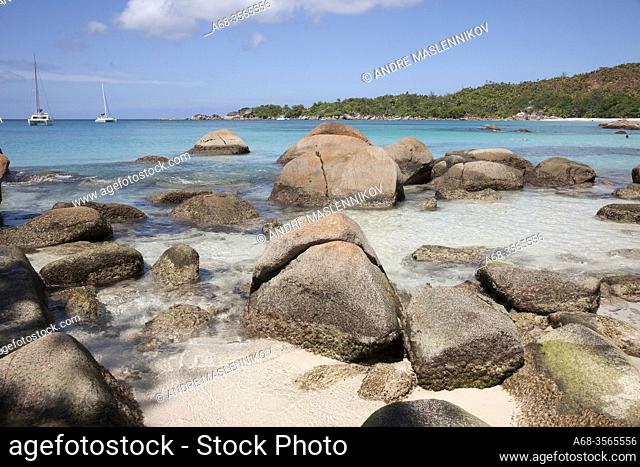 Anse Takamaka beach on Praslin island. Seychelles. Photo: André Maslennikov