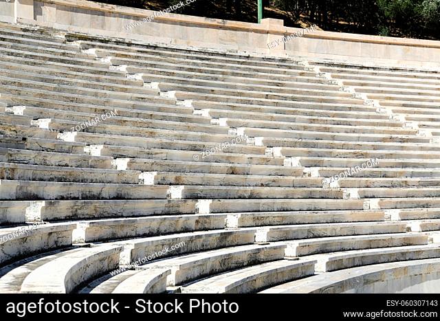The Panathenaic stadium or kallimarmaro in Athens hosted the first modern Olympic Games in 1896