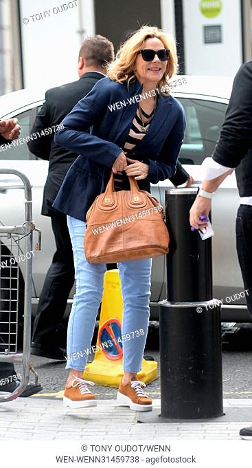Kim Cattrall arrives at The BBC to appear on the Victoria Derbyshire show Featuring: Kim Cattrall Where: London, United Kingdom When: 16 May 2017 Credit: Tony...
