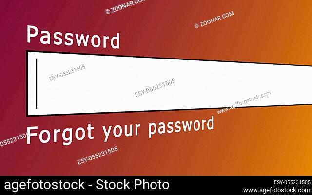 Logging in internet, space for password, web abstraction, 3d rendering modern background