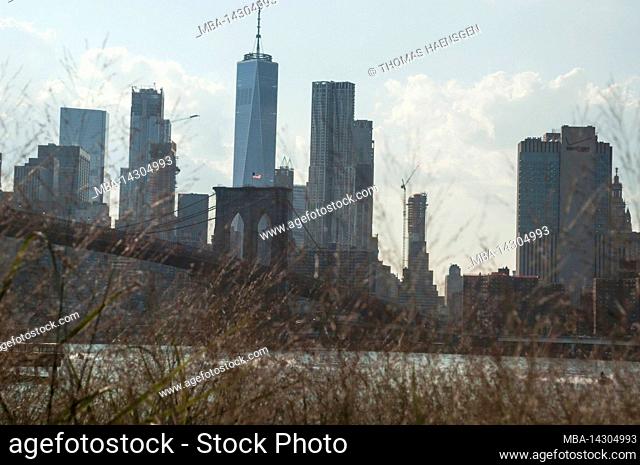 EMPIRE Fulton Ferry, New York City, NY, USA, Brooklyn Bridge over East River
