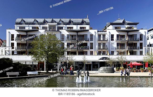 Commercial and residential buildings in the new center, Timmendorfer Strand, Ostholstein, Holstein, Schleswig-Holstein, Germany, Europe