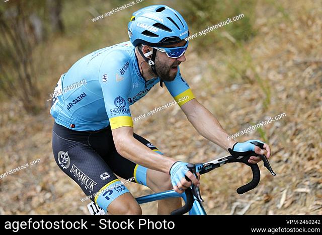 Belgian Laurens de Vreese of Astana Pro Team rides the second stage of the Tour Down Under cycling race, 135.8 km from Woodside to Stirling, Australia