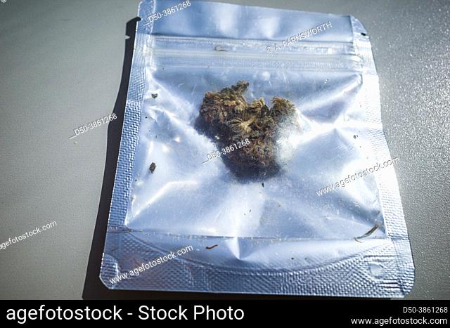 Medical marijuana in a sealed plastic bag