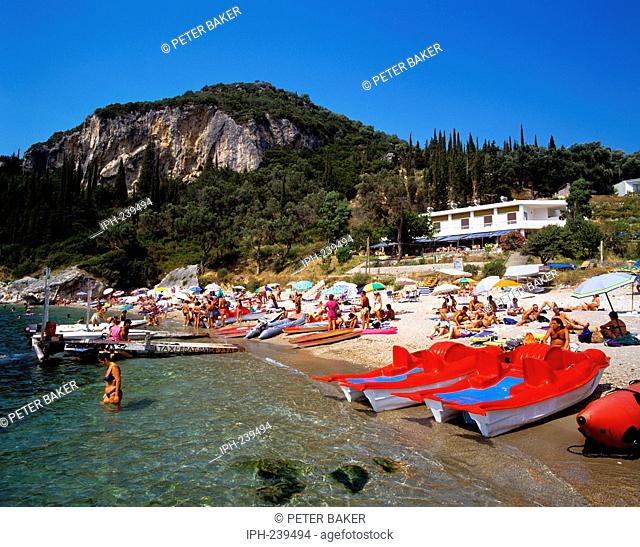 Corfu - Picturesque west coast beach at Liapades near the resort of Paleokastritsa
