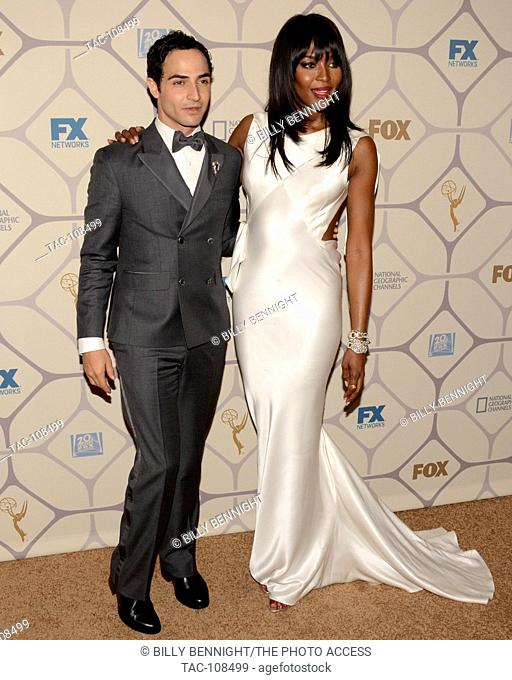 Zac Posen and Naomi Campbell attends the 67th Primetime Emmy Awards Fox after party on September 20, 2015 in Los Angeles, California