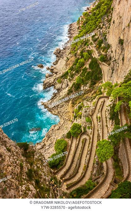 Via Krupp is a historic switchback paved footpath on the island of Capri, connecting the Charterhouse of San Giacomo and the Gardens of Augustus area with...