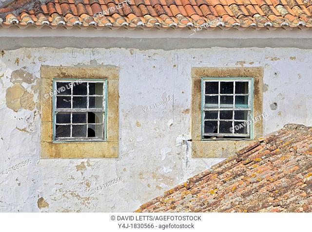 Broken Windows in the Medieval Village of Obidos