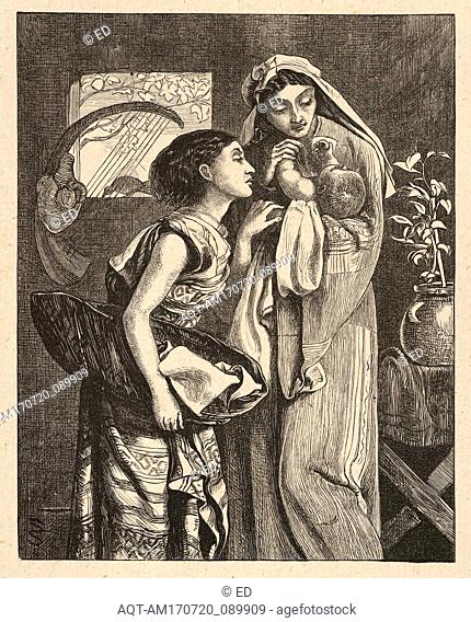 Drawings and Prints, Print, The Infant Moses (Dalziels' Bible Gallery), Printer, Publisher, Engraver, Artist, Camden Press, Scribner and Welford