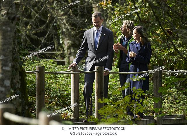 Queen Letizia of Spain, King Felipe VI of Spain visit 2018 Exemplary Region of Moal (Cangas de Narcea) on October 20, 2018 in Oviedo, Spain