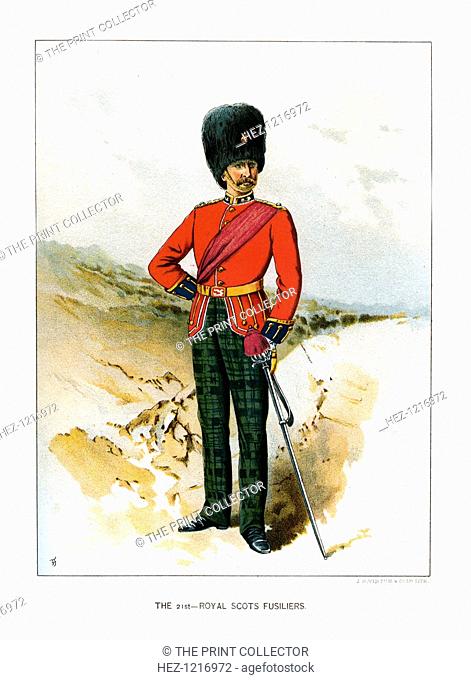 'The 21st Royal Scots Fusiliers', c1890. A coloured lithographic plate from Her Majesty's Army by Walter Richards, JS Virtue & Company, (London, c1890)