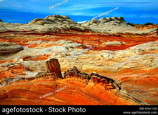 Crazy Rock formations in the White Pocket, Paria Canyon, Vermilion Cliffs National Monument, Arizona, USA