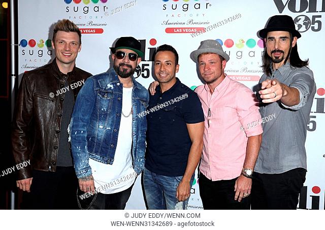 Backstreet Boys Continue The Grand Opening Celebration of Sugar Factory American Brasserie in Las Vegas at Fashion Show Mall Featuring: Backstreet Boys Where:...
