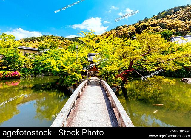 The famous Eikando temple (Eikan-do) on a warm spring day in Kyoto, Japan