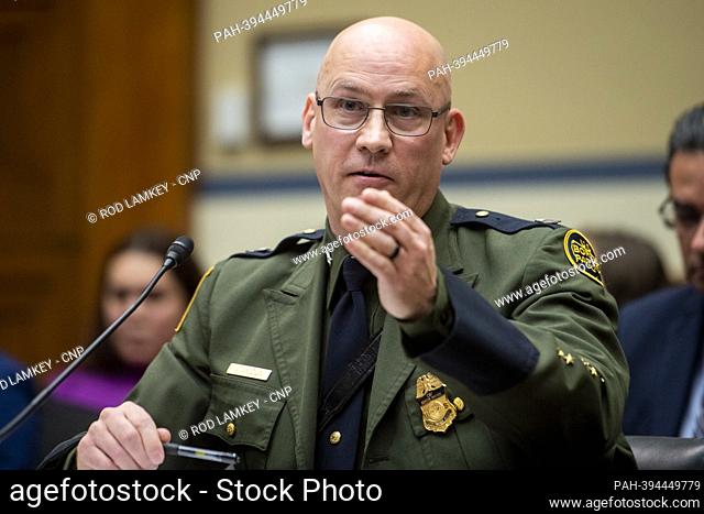 John Modlin, Chief Patrol Agent, Tucson Sector, U.S. Customs and Border Protection responds to questions during a House Committee on Oversight and...