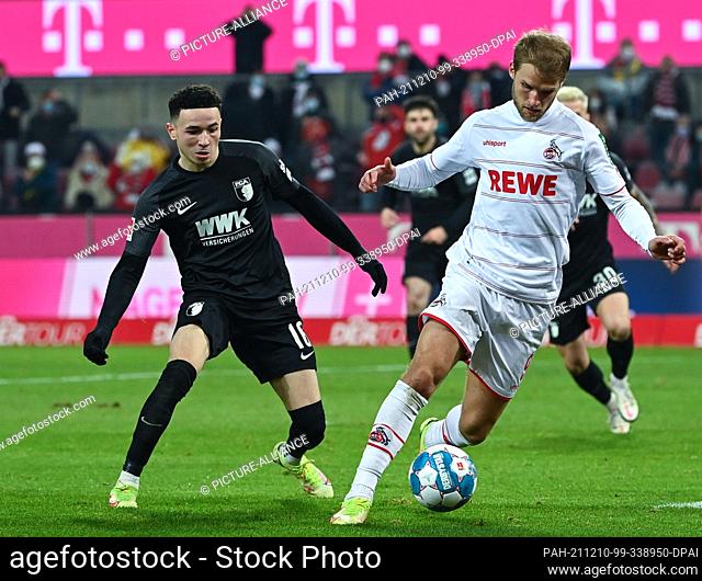 10 December 2021, North Rhine-Westphalia, Cologne: Football: Bundesliga, 1. FC Köln - FC Augsburg, Matchday 15 at RheinEnergieStadion
