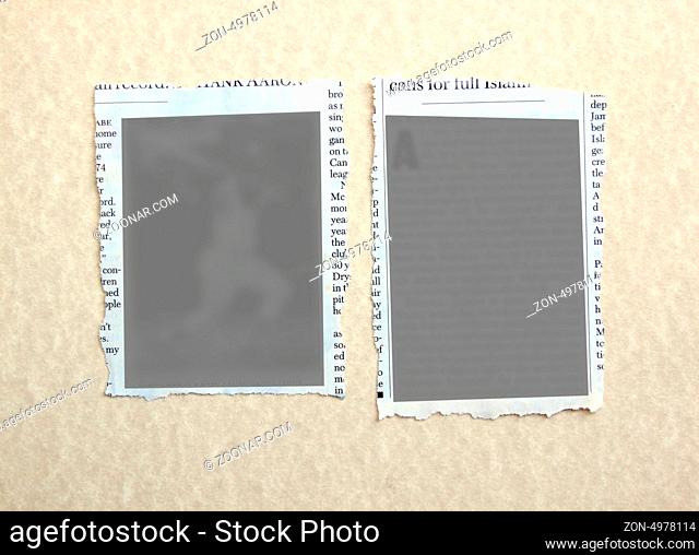 Abstract border with newspaper text for background