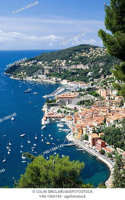 French Riviera, Villefranche sur Mer from above