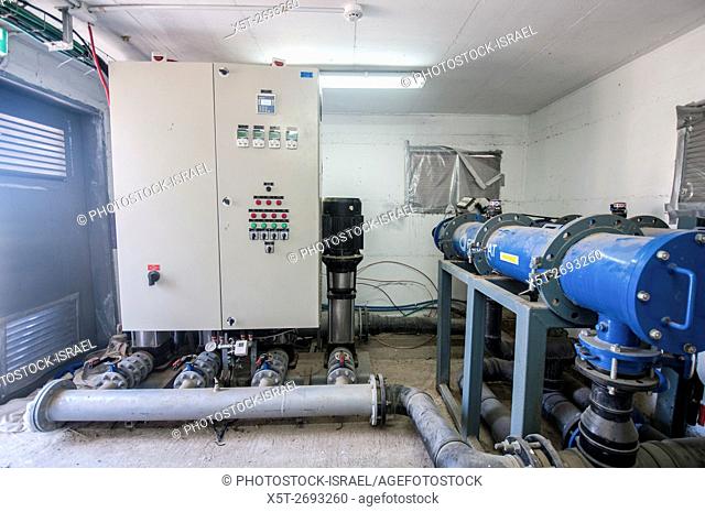 pump room - electrical water pumps at a water treatment plant