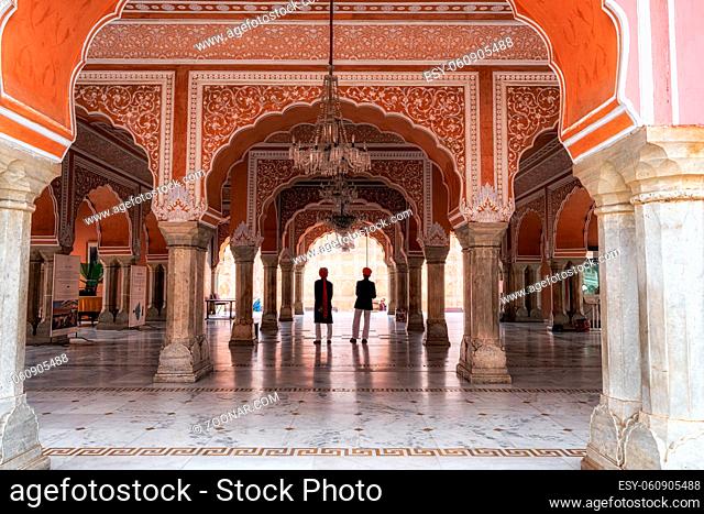 sarvato bhadra diwan e khas in City Palace in Jaipur, India taken after a rain
