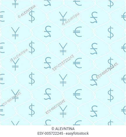 background with major types of currencies