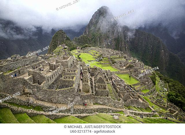 The Inca lost ruins at Machu Picchu, Peru