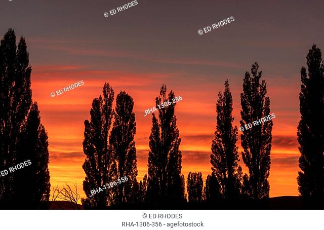 Vivid sunrise at Piedra Parada, Chubut Province, Patagonia, Argentina, South America