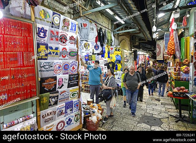 Souvenir shops, Bazaar, Old City, Jerusalem, Israel, Asia