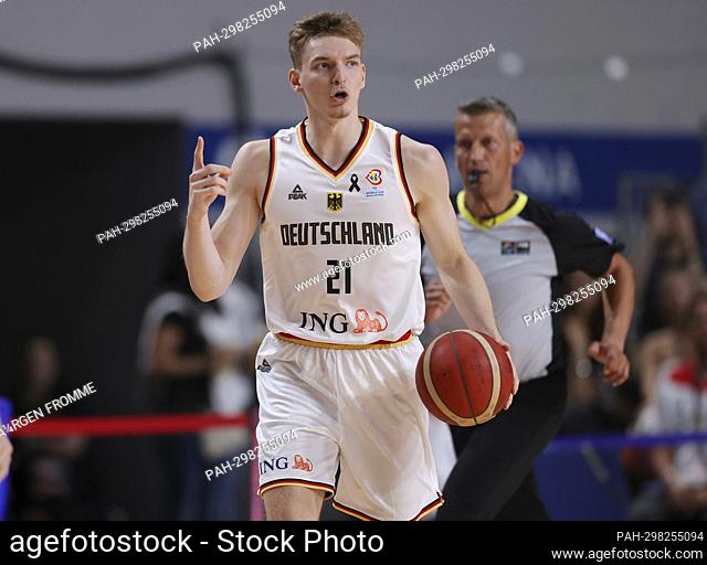 firo : 03.07.2022 Basketball: National Team Men's World Cup Qualifying Game World Cup Qualifier Germany - Poland Justus Hollatz , GER