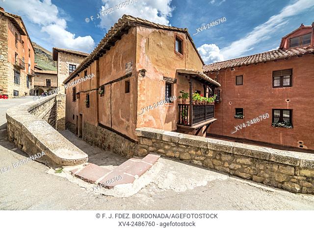 Albarracin village heritage route of mediaeval and mudejar style. Teruel, Aragon, Spain